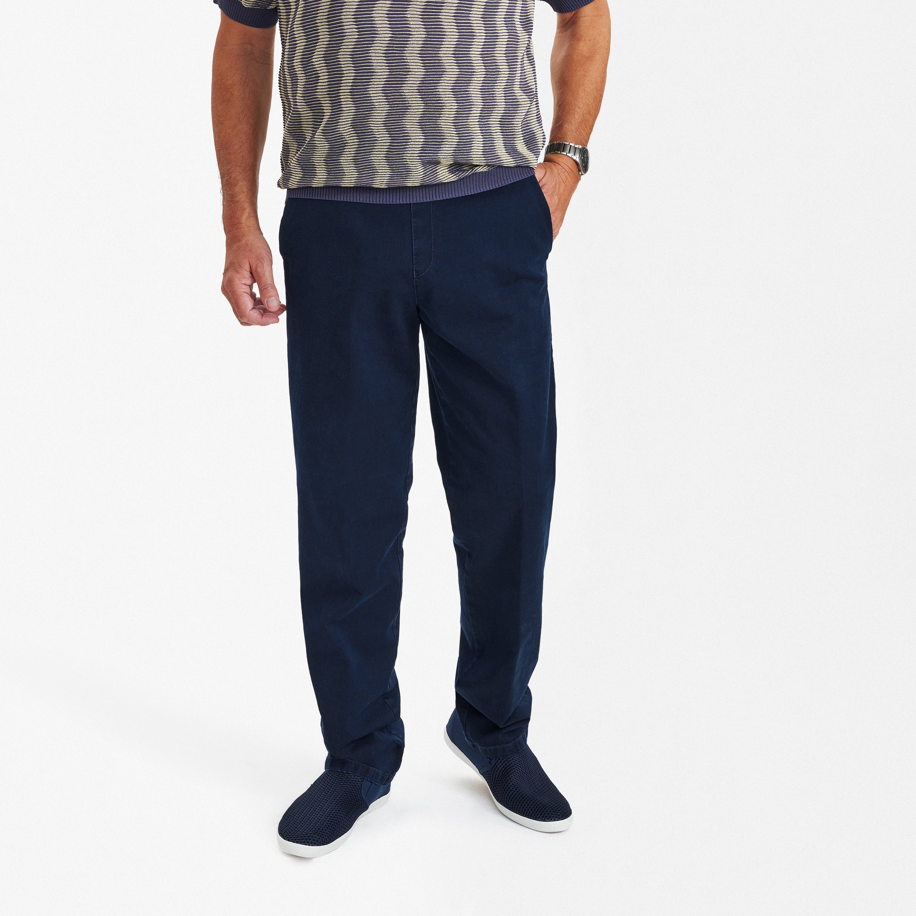 Sunwill IN-CA Bomuldsbukser i Denim look med stræk og elastiktalje